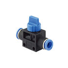 Manual Operation Push To Connect Fittings , Black / White HVFF Plastic Air Fittings